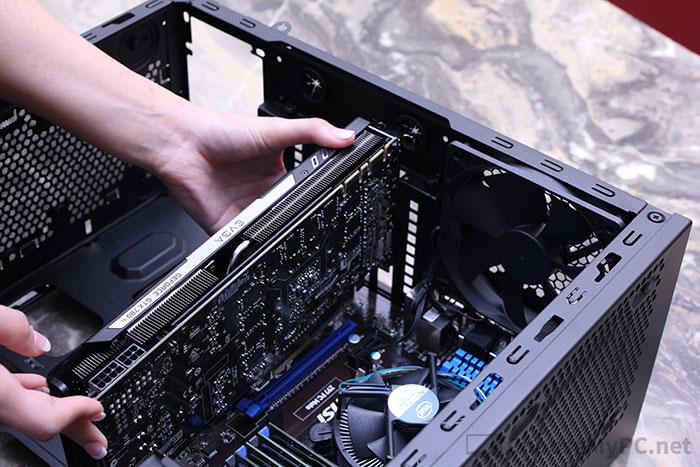 Placing card in slot