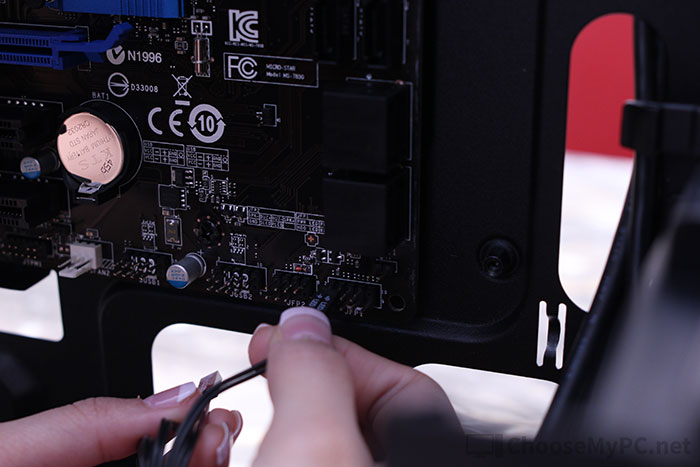 Connecting the front panel connections